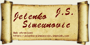 Jelenko Simeunović vizit kartica